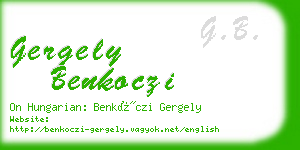 gergely benkoczi business card